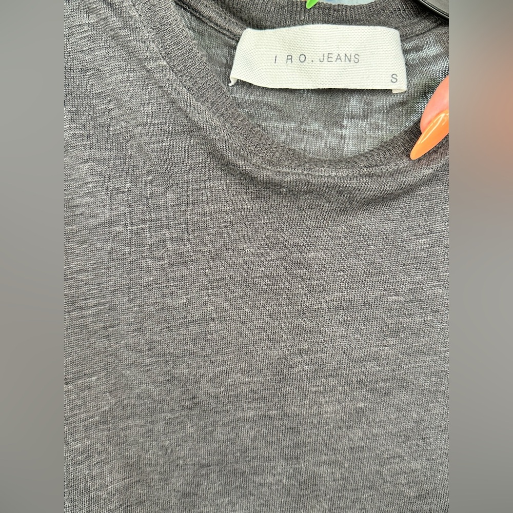 IRO Charcoal Gray Linen Top - Picture 3 of 7